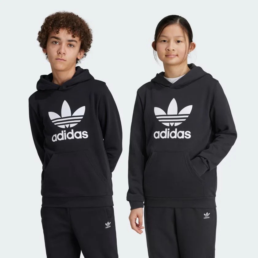 AOR TREFOIL HOODIE BLACK Gemmati sport Abbigliamento sportivo Bari Let s fun let s sport