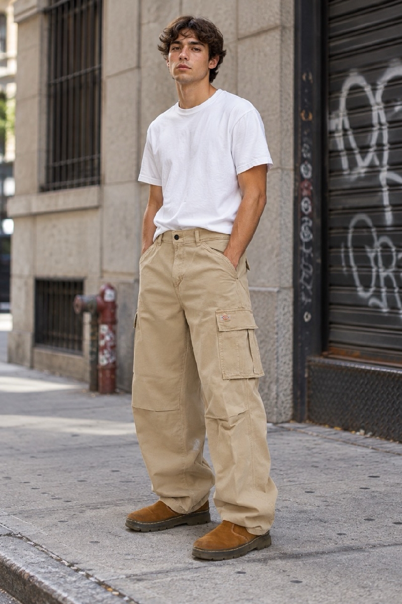 247 Loose Straight Garment Dyed Cargo