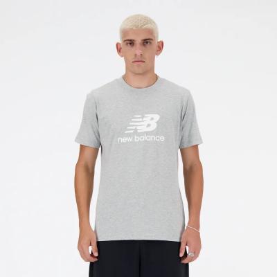 NEW BALANCE NEW NEW BALANCE STACKED LOGO T-SHIRT - ATHLETIC GREY (053)