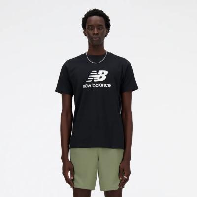 NEW BALANCE NEW NEW BALANCE STACKED LOGO T-SHIRT - BLACK (001)