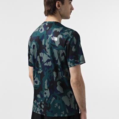 THE NORTH FACE  NTF M MA 24/7 S/S TEE AOP DEEP NORI LIGHT SHOW