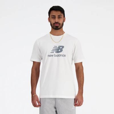 NEW BALANCE NEW NEW BALANCE STACKED LOGO T-SHIRT - WHITE (100)