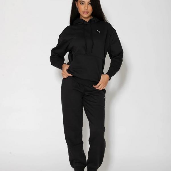 PUMA PUM LOUNGEWEAR SWEAT SUIT COMFORT FL CL BLACK