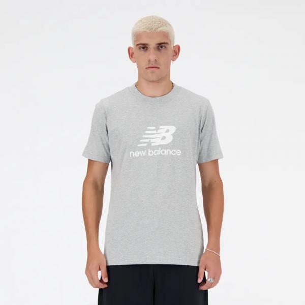 NEW BALANCE NEW NEW BALANCE STACKED LOGO T-SHIRT - ATHLETIC GREY (053)