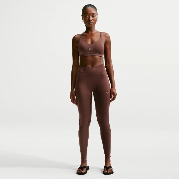 NIKE NIK W NK DF ONE HR TIGHT USM GLS LT CHOCOLATE