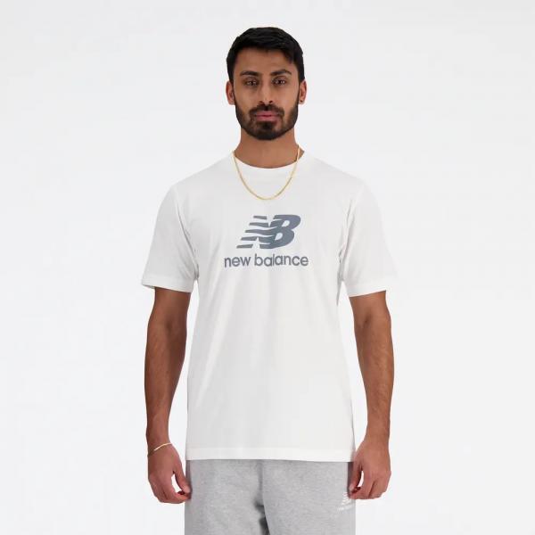 NEW BALANCE NEW NEW BALANCE STACKED LOGO T-SHIRT - WHITE (100)