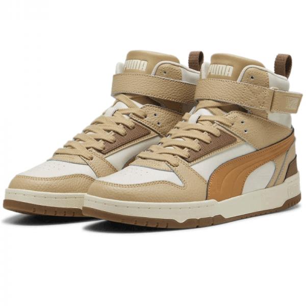 PUMA PUM RBD GAME LTHR ALPINE SNOW-CARAMEL LATTE-HAUTE COFFEE-SAND DUNE