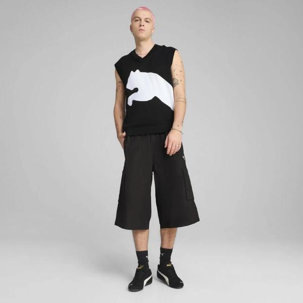 PUMA PUM FUTURE.PUMA.ARCHIVE RELAXED GRAPHIC KNITTED VEST BLACK