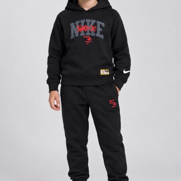 NIKE NIK FIRED UP FLEECE SET BLACK