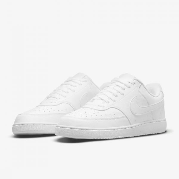 NIKE NIK NIKE COURT VISION LOW NEXT NATURE WHITE/WHITE-WHITE