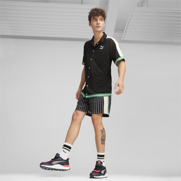 PUMA PUM T7 FOR THE FANBASE MESH SHORTS 7� BLACK-AOP