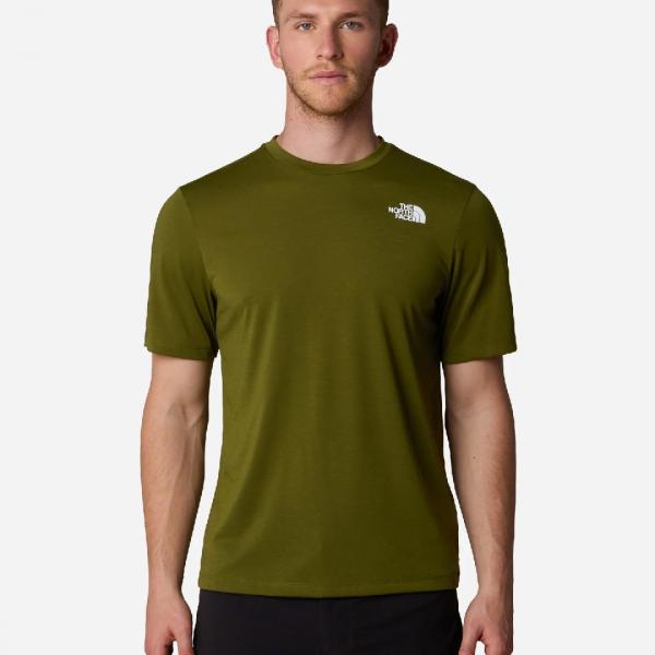 THE NORTH FACE  NTF M FOUNDATION MOUNTAINS FACES TEE FOREST OLIVE