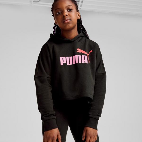 PUMA PUM ESS LOGO CROPPED HOODIE G PUMA BLACK