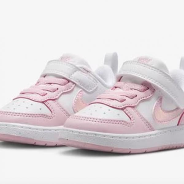 NIKE NIK NIKE COURT BOROUGH LOW RECRAFT WHITE/PINK FOAM