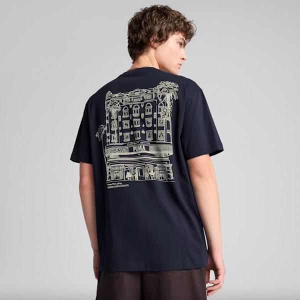 PUMA PUM GRAPHICS PUMA HOTEL RELAXED TEE BLUE
