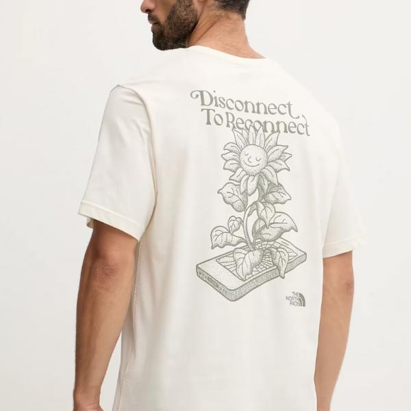 THE NORTH FACE  NTF M CONNECT RELAXED SS TEE-GRAPHIC WHITE DUNE