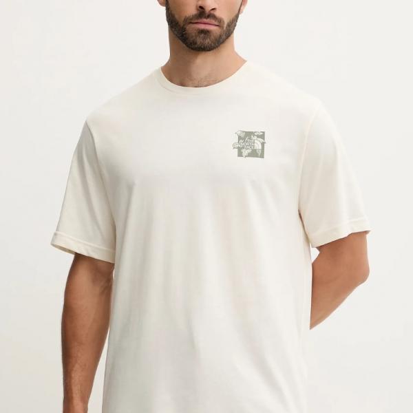 THE NORTH FACE  NTF M CONNECT RELAXED SS TEE-GRAPHIC WHITE DUNE
