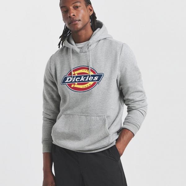 DICKIES ICON LOGO HOODIE GREY MELANGE