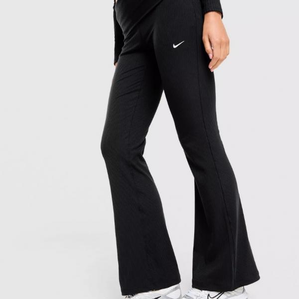 NIKE NIK W NSW CHILL KNIT RIB PANT BLACK/SAIL