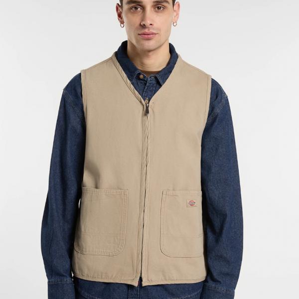 DICKIES CANVAS SUMMER VEST DESERT SAND