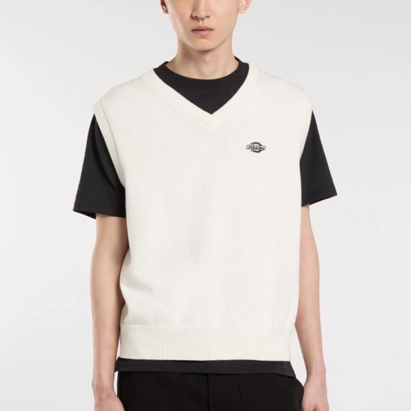 DICKIES SUMMERDALE SWEATER VEST EGRET