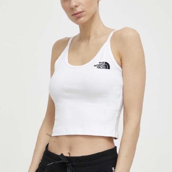 THE NORTH FACE  NTF W SIMPLE DOME SLIM CROP TANK TNF WHITE