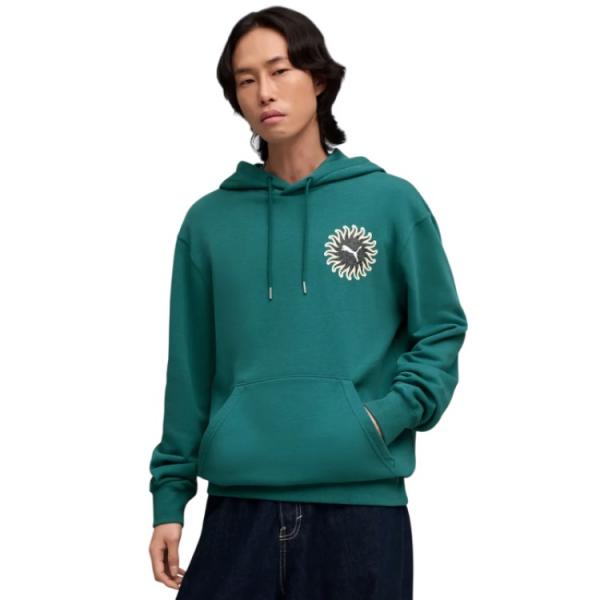 PUMA PUM SUNSET DRIVE HOODIE TR EMERALD ICE