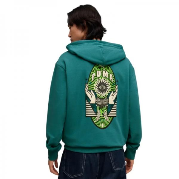 PUMA PUM SUNSET DRIVE HOODIE TR EMERALD ICE